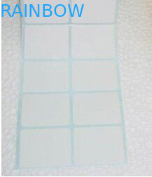 أبيض مستطيل ورقة لاصقة ملصق تسميات غير مطبوع في لفة