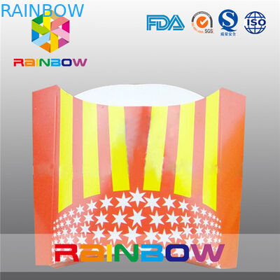 يمكن التخلص منها ورقة مربع التعبئة والتغليف لعلب تغليف المقلية