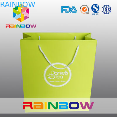 المعاد تدويرها مربع أسفل أكياس الورق حسب الطلب / أكياس التسوق ورقة مطبوعة