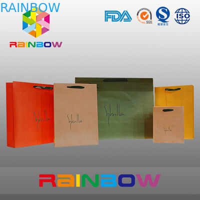 فريد تصميم أبيض / أحمر مخصص مطبوعة أكياس الورق مع مقبض