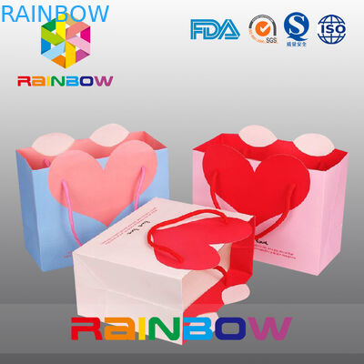 أزياء الطباعة الملونة أكياس الورق حسب الطلب / كيس ورق كرافت وجبة خفيفة للهدايا