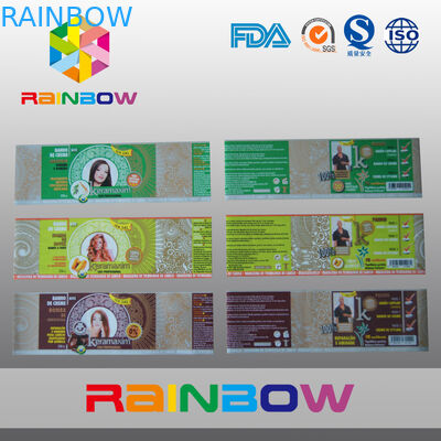 PVC الحرارة تقليص كم تسميات لشرب زجاجات التعبئة والتغليف في لفة