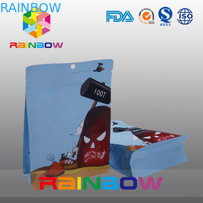 الحفر المطبوعة مسطحة القاع الحقائب البلاستيكية Ziplock الغذاء الصف الصف