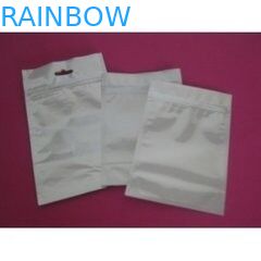 أبيض فضي 3 جانبية مخصص مطبوعة الألومنيوم احباط الطبخ حقيبة مع زيبر