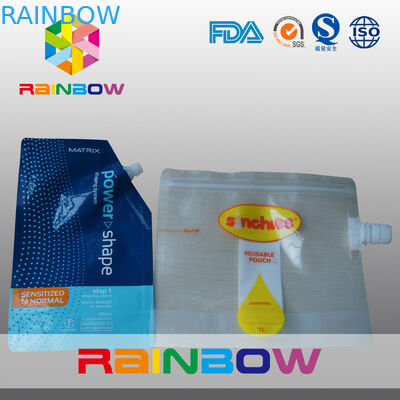 حقائب طبقة مغلفة المواد المعاد تدويرها السائل صنبور مع سحاب لأغذية الأطفال