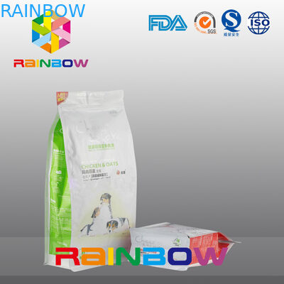 رطوبة إثبات شقة أسفل Gusset أغذية الحيوانات الأليفة / الكلب كيس تغليف أغذية