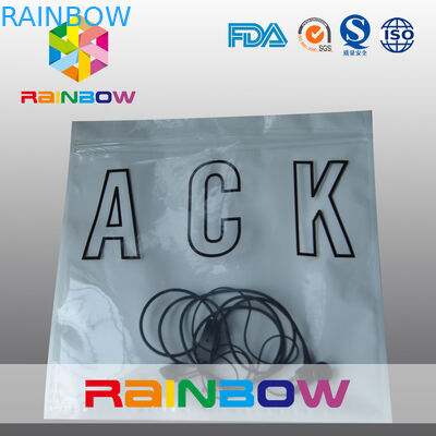 ثلاثة الجانب ختم شفاف الجبهة الأبيض اللؤلؤ الخلفي مكافحة ساكنة كيس مع سحاب