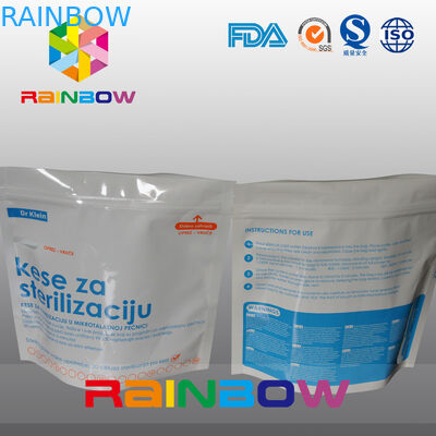 يقف البلاستيك معقمة الميكروويف الحقائب تغليف الغذاء الصف مع سستة