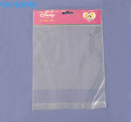 الأصفر OPP رئيس حقائب تغليف الطباعة / OPP حقيبة التشيلو مع فتحة للالمسواك