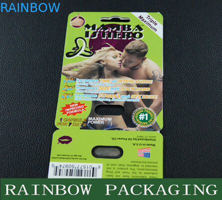 حبوب الجنس مامبا السوداء التعبئة والتغليف بطاقة نفطة التعبئة والتغليف لتعزيز الرجال