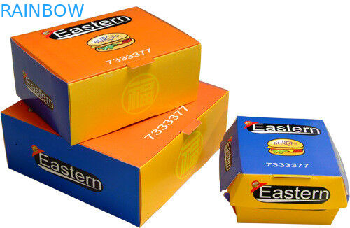 Premiium ورقة مربع التعبئة والتغليف مع تصميم مخصص مطبوعة لمطعم الوجبات السريعة