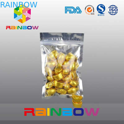 100g سناك حقائب تغليف الجبهة transprent عودة احباط مع سحاب