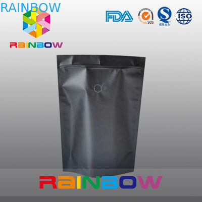 Moisture Proof Black Matte Aluminium Foil Coffee / Tea Bag Packaging