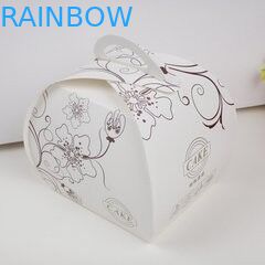 كيس ورق أبيض كرافت لتغليف الحلوى مع نافذة مستديرة الأمامية