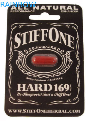 معلق بطاقة ورقة لتعزيز الجنسي الذكور كبسولات/حبوب منع الحمل مع سد ثقب