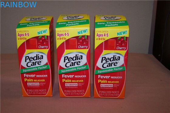 مخصص مطبوعة ورقة مربع لتعبئة الألم المخفض ، حزم ورقة مربع تخفيف الألم