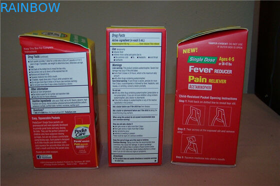 تخصيص حزمة صناديق الورق المموج مع ختم الساخنة ، الأحمر