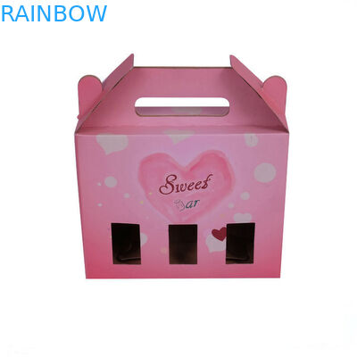 تغليف السيارات هدية ورقة مربع مغلقة ، حالة الورق المقوى المموج مع نافذة