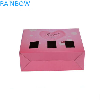 تغليف السيارات هدية ورقة مربع مغلقة ، حالة الورق المقوى المموج مع نافذة