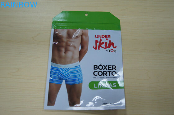 حقيبة الملابس الداخلية من الذكور الحقائب البلاستيكية Pacakging نوني الحقيبة مع سحاب