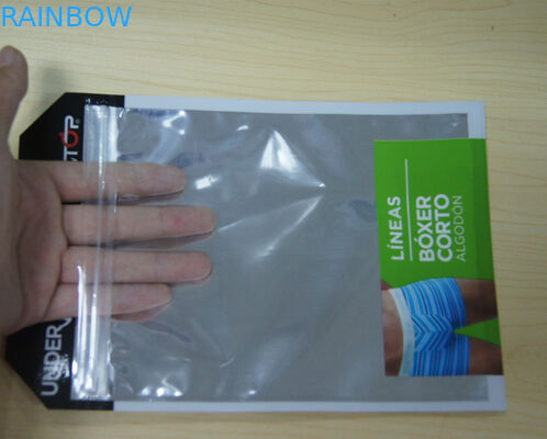 حقيبة الملابس الداخلية من الذكور الحقائب البلاستيكية Pacakging نوني الحقيبة مع سحاب