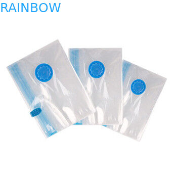 شفافة كيس ختم فراغ للأغذية / ملابس / تخزين لحاف مع سحاب وصمام