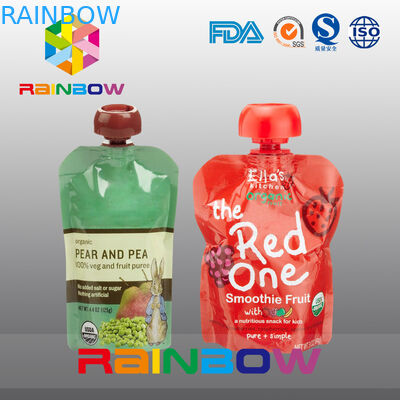 140ml 200ml re-Sequeezed طفل طعام حامل صندوق مع ضعف سحاب