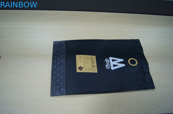 مويي الحقائب البلاستيكية التغليف ماتي الأسود الوقوف الحقيبة مع حقيبة القهوة صمام