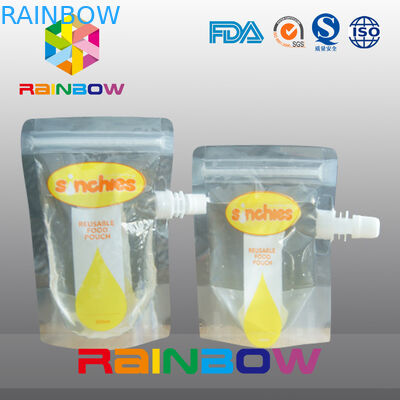 انهض قابلة لإعادة الاستخدام أغذية الأطفال صنبور الحقيبة التعبئة والتغليف مع سستة على أعلى