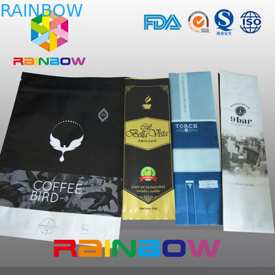 مات الأسود الدائمة نوع حبة البن احباط الحقيبة أكياس التعبئة والتغليف مع التعشيب صمام