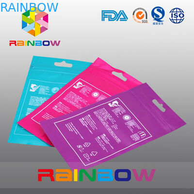 حقائب OPP رأس مع شريط لاصق لمناديل / مطبوعة أكياس السيلوفان مع الشعار