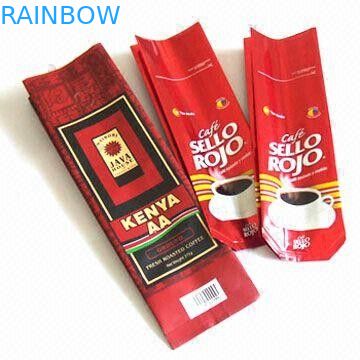 حبوب القهوة أكياس التعبئة والتغليف أكياس الشاي البلاستيكية التعبئة والتغليف للقهوة ، وأكياس مربعة القاع