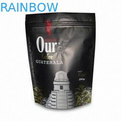 Stand Up مات ألومنيوم رقيقة معدنيّة قهوة حقيبة مع زيبر ، بنيّ قهوة حقيبة طعام أكياس