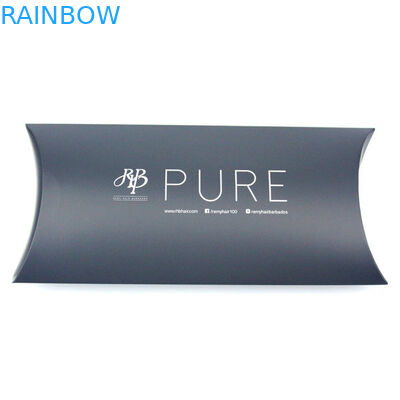 لامع أسود الشعر التمديد ورقة مربع التعبئة والتغليف مع الشعار المطبوع ، مخصص الخدمة المقدمة