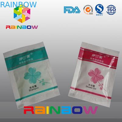 أكياس التعبئة والتغليف البلاستيكية ختم الشامبو القابل للتصرف مع المسيل للدموع الشق