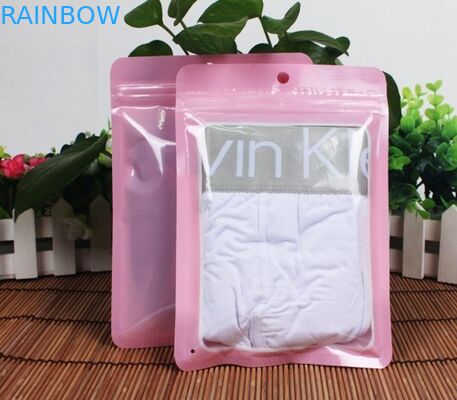 أكياس البلاستيك ختم قبضة ختم للملابس / ملابس التغليف الأمامي واضح