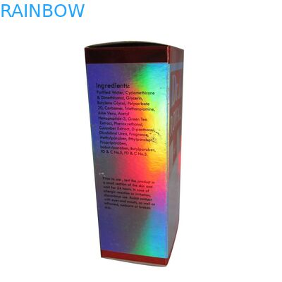 مخصص شعار Pinted ورقة مربع التعبئة والتغليف لمستحضرات التجميل / لامعة مستحضرات التجميل مربع التعبئة والتغليف