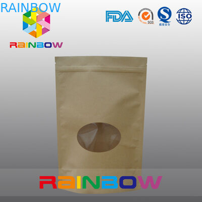 دوق-باي كرافت براون أكياس الشاي ورقة التعبئة والتغليف مع الجبهة البيضاوي نافذة