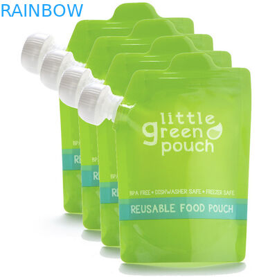 الحقائب الغذائية المطبوعة الطفل أغذية الرذاذ مع مجمعة أسفل وزاوية صنبور