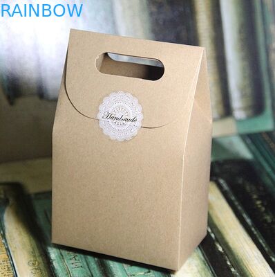 عادي براون كرافت ورقة مربع لتغليف الهدايا ، والطباعة حسب الطلب