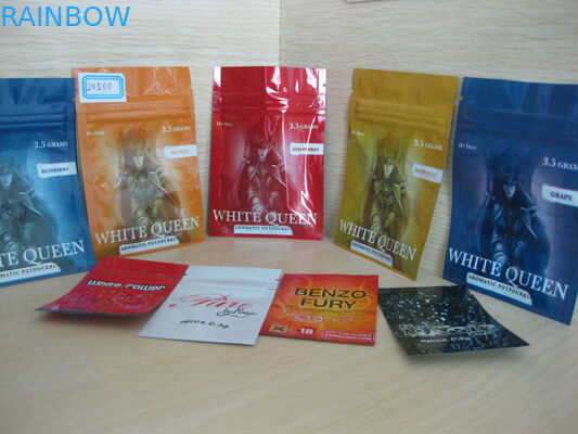 رقائق الألومنيوم زيبلوك التعبئة والتغليف البخور العشبية / التبغ الذي لا يدخن / مضغ أكياس التبغ