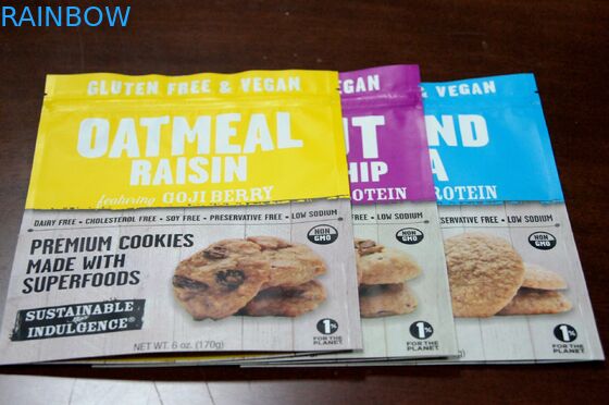 احباط طباعة احباط اصطف حقيبة تغليف وجبة خفيفة / Doypack مايلر زيبر الكوكيز الحقيبة