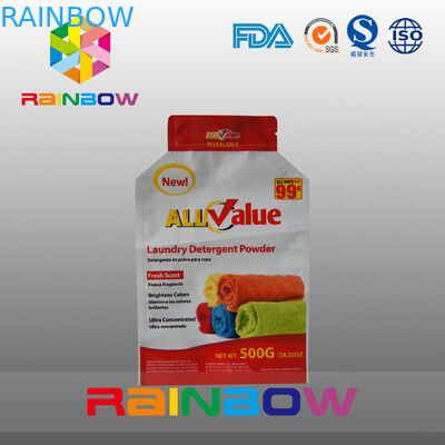 كيس التغليف البلاستيكية المخصصة الطباعة للحصول على 500g مسحوق المنظفات الغسيل / مسحوق الغسيل