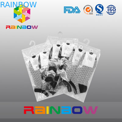 تخصيص شعار طباعة حقيبة بلاستيكية واضحة Ziplock / شنق هوك حقيبة مع زيبر