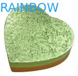 ecorative فاخرة هدية مربع الورق المعاد تدويره ، الأخضر ورقة مربع للشوكولاته