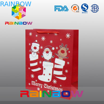 أكياس الورق حسب الطلب القابلة للتحلل الحيوي مع PP حبل للحصول على زجاجات النبيذ الاحمر التعبئة والتغليف