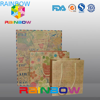 الترويجية ورقة هدية حقيبة مطبوعة / مخصص أكياس التسوق ورقة عيد الميلاد للملابس