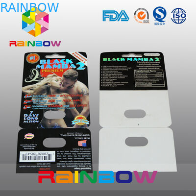 بطاقة مخصصة ورقة نفطة بطاقة التعبئة والتغليف للحصول على حبوب منع الحمل الجنسي