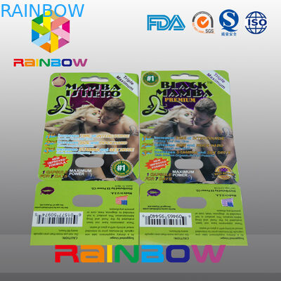 بطاقة مخصصة ورقة نفطة بطاقة التعبئة والتغليف للحصول على حبوب منع الحمل الجنسي