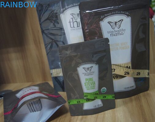 PET / PE نكهات مختلفة من السكر دوق-باي من البلاستيك التعبئة والتغليف مع سحاب